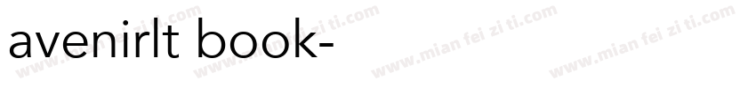 avenirlt book字体转换